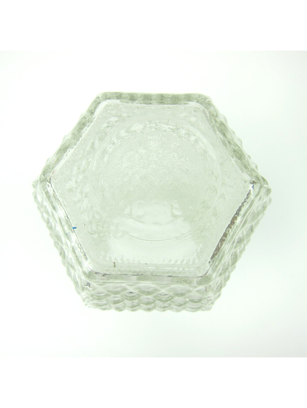 Vintage Hoosier Glass Vase Diamond Pattern Pineapple 6" Mid-Century Modern 1950s - Picture 7 of 11